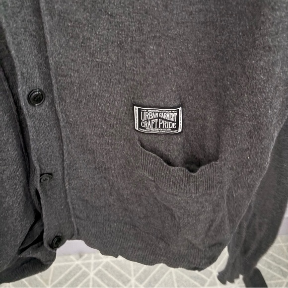 NEIGHBORHOOD Japan sz M Gray Light Weight Cardigan Vneck Long Sleeve - Picture 5 of 13